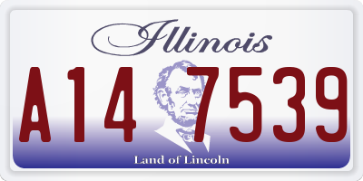 IL license plate A147539