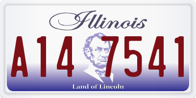 IL license plate A147541
