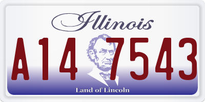 IL license plate A147543