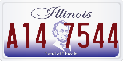 IL license plate A147544
