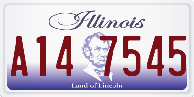 IL license plate A147545