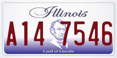 IL license plate A147546