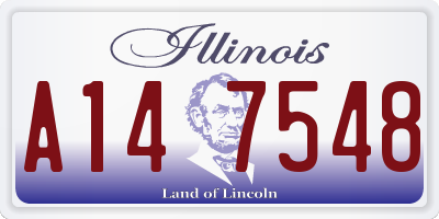 IL license plate A147548