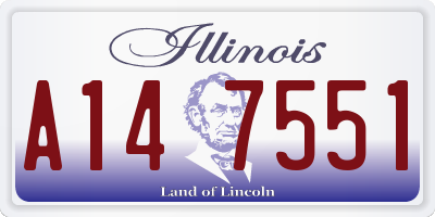 IL license plate A147551