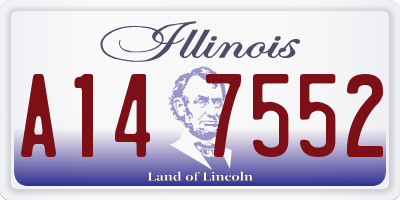 IL license plate A147552