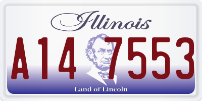 IL license plate A147553