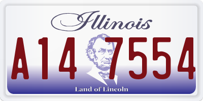 IL license plate A147554