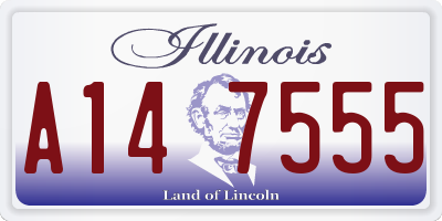 IL license plate A147555