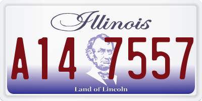 IL license plate A147557