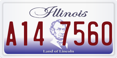IL license plate A147560