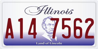 IL license plate A147562