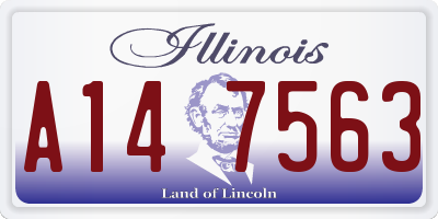 IL license plate A147563