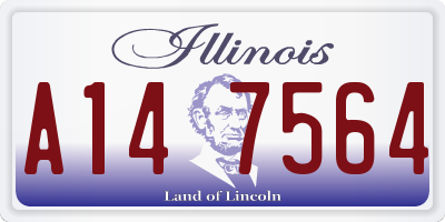 IL license plate A147564