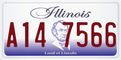 IL license plate A147566