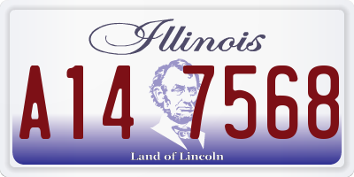 IL license plate A147568