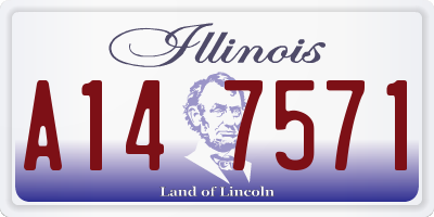IL license plate A147571