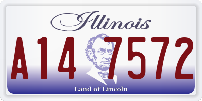 IL license plate A147572