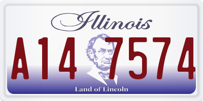 IL license plate A147574