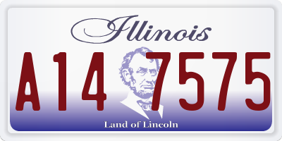 IL license plate A147575