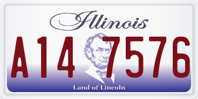 IL license plate A147576