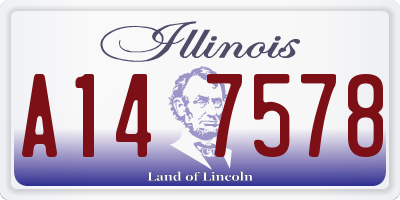 IL license plate A147578
