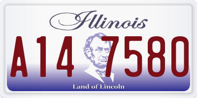 IL license plate A147580