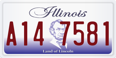 IL license plate A147581
