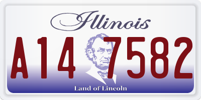 IL license plate A147582