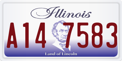 IL license plate A147583