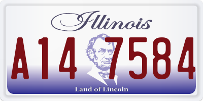 IL license plate A147584