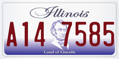 IL license plate A147585