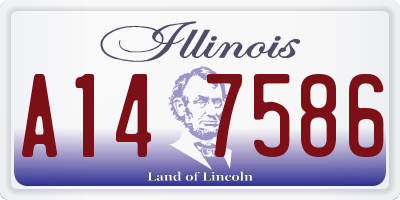 IL license plate A147586