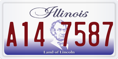IL license plate A147587