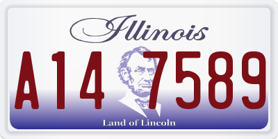 IL license plate A147589