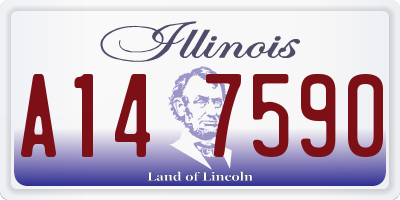 IL license plate A147590