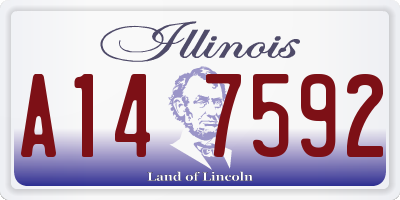 IL license plate A147592
