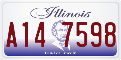 IL license plate A147598