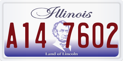 IL license plate A147602