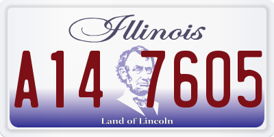 IL license plate A147605