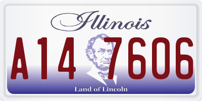 IL license plate A147606