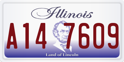 IL license plate A147609