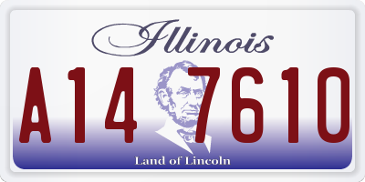 IL license plate A147610