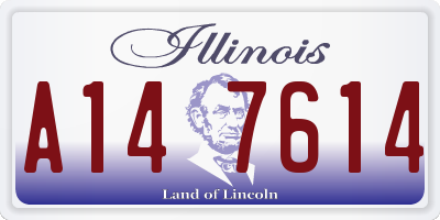 IL license plate A147614