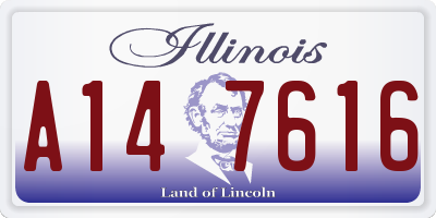 IL license plate A147616