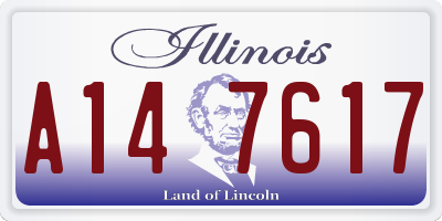IL license plate A147617