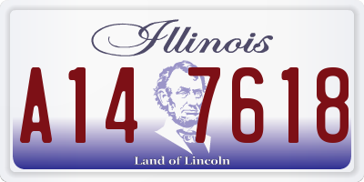 IL license plate A147618
