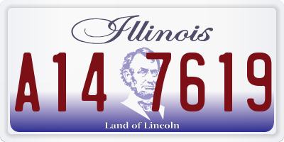 IL license plate A147619