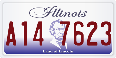 IL license plate A147623