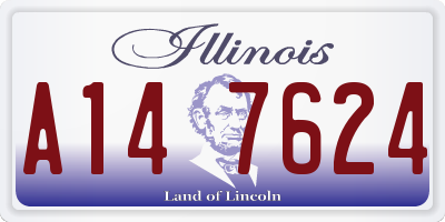 IL license plate A147624