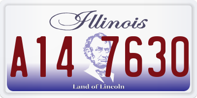 IL license plate A147630